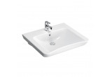 Wall-hung washbasin dla niepełnosprawnych Vitra S20, 60x54,5cm, z overflow, battery hole, white