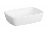 Countertop washbasin Vitra Shift, 55x38cm, without overflow, white