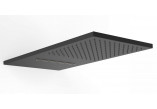 Overhead shower wall mounted Tres, 55x28cm, stainless steel, 2 strumienie, cascade, black mat