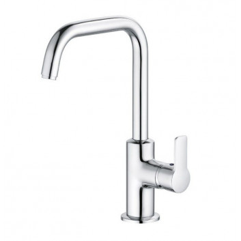 Washbasin faucet Klufi Pure&Easy, standing, height 280mm, sterowanie boczne, set drain, chrome