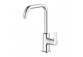 Washbasin faucet Klufi Pure&Easy, standing, height 280mm, sterowanie boczne, set drain, chrome