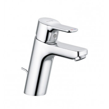 Washbasin faucet Kludi Pure&Easy Eco Plus, standing, height 125mm, set drain, chrome