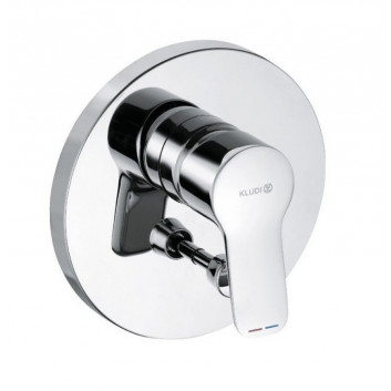 Mixer bath and shower Kludi Pure&Easy, concealed, switch, external part, chrome