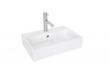 Countertop washbasin Rea Valeria N, 50,5x35,5cm, z overflow, battery hole, white