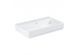 Countertop washbasin Grohe Cube Ceramic, 80x49cm, z overflow, battery hole, alpine white