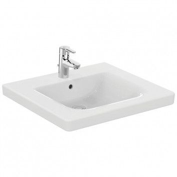Washbasin dla niepełnosprawnych Ideal Standard Connect Freedom, 60x55,5cm, hanging, z overflow, battery hole, white