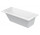 Bathtub rectangular Duravit Starck, 160x70cm, acrylic, 1 ukośne back, white