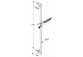 Shower set Kludi Fizz 3S, handshower 3-functional with bar shower, white/chrome