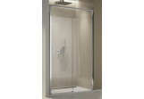 Door shower for recess installation SanSwiss Top-Line S TLS2, rozsuwane, 140cm, right, with fixed panel w linii, shiny silver profile