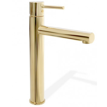 Washbasin faucet Rea Tess, standing, height 315mm, single lever, jasny gold