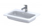 Vanity washbasin Oristo Silver, 50x45cm, z overflow, konglomeratowa, white