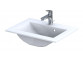 Vanity washbasin Oristo Alpina, 60x45cm, z overflow, konglomeratowa, white