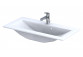 Vanity washbasin Oristo Alpina, 90x45cm, z overflow, konglomeratowa, white