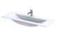 Vanity washbasin Oristo Alpina, 120x45cm, z overflow, konglomeratowa, white