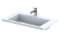Vanity washbasin Oristo Alpina, 120x45cm, z overflow, konglomeratowa, white