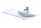 Vanity washbasin Oristo Opal, left, 90x45cm, z overflow, konglomeratowa, white