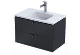 Cabinet vanity Oristo Siena, 80cm, dwie szuflady, black mat