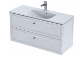 Cabinet vanity Oristo Montebianco, 120cm, dwie szuflady, white mat
