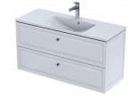 Cabinet vanity Oristo Montebianco, 80cm, dwie szuflady, white mat