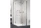 Shower cabin corner Novellini Young 2.0 2GS, 2 door leafs folding, 80x80cm, glass transparent, profil chrome