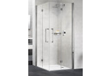 Door shower left Novellini Young 2.0 2GS, folding, 120cm, glass transparent, profil chrome