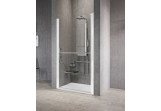 Swing door Novellini Free 1 1B, 90cm, glass transparent, silver profile