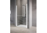 Door shower right Novellini Young 2.0 2GS, folding, 120cm, glass transparent, profil chrome
