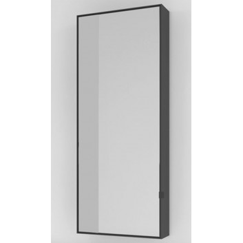 Cabinet tall z lustrem Cielo Arcadia, 110x45cm, universal, black mat