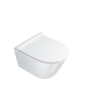 Bowl wc hanging Catalano Zero New Flush, 50x35, bezrantowa, white
