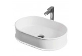 Countertop washbasin ArtCeram Atelier, 60x40cm, oval, without overflow, white