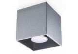Plafon Sollux Ligthing Quad 1, 10cm, square, GU10 1x40W, szary