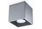 Plafon Sollux Ligthing Quad 1, 10cm, square, GU10 1x40W, szary