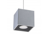 Lampa hanging Sollux Ligthing Quad 1, 10cm, square, GU10 1x40W, szara