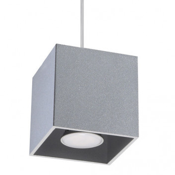 Lampa hanging Sollux Ligthing Quad 1, 10cm, square, GU10 1x40W, black