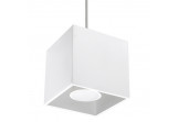 Lampa hanging Sollux Ligthing Quad 1, 10cm, square, GU10 1x40W, white