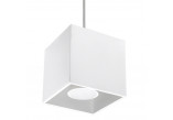 Lampa hanging Sollux Ligthing Quad 1, 10cm, square, GU10 1x40W, white