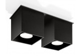 Plafon double Sollux Ligthing Quad 2, 26cm, GU10 2x40W, black