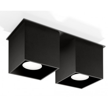 Plafon double Sollux Ligthing Orbis 2, 26cm, GU10 2x40W, black