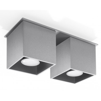 Plafon double Sollux Ligthing Quad 2, 26cm, GU10 2x40W, black