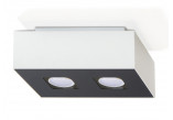 Plafon Sollux Ligthing Mono 1, 14cm, square GU10 1x40W, white/black