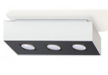 Plafon Sollux Ligthing Mono 2, 24x14cm, rectangular GU10 2x40W, white/black