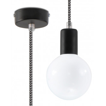 Lampa hanging Sollux Ligthing Edison, 8cm, E27 1x60W, fioletowa