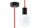 Lampa hanging Sollux Ligthing Edison, 8cm, E27 1x60W, czarno/czerwona