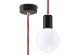 Lampa hanging Sollux Ligthing Edison, 8cm, E27 1x60W, czarno/white