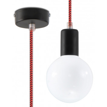 Lampa hanging Sollux Ligthing Edison, 8cm, E27 1x60W, czarno/white