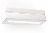 Sconce ceramic Sollux Ligthing Leo Line, 15cm, E27 1x60W, white