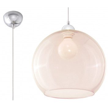 Lampa hanging Sollux Ligthing Ball, 30cm, E27 1x60W, transparentna