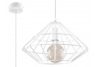 Lampa hanging Sollux Ligthing Umberto, 33cm, E27 1x60W, white