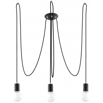 Lampa hanging Sollux Ligthing Edison 1, E27 1x60W, black