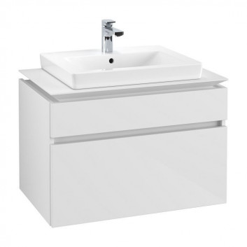 Cabinet vanity Villeroy & Boch Subway 2.0, 64x42cm, 1 drawer, white shine